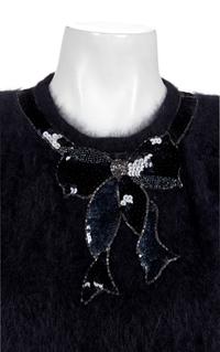Gucci Black Angora Sweater, 1980s