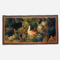 Two Flemish Verdure Tapestry Fragments 18th century or earlier