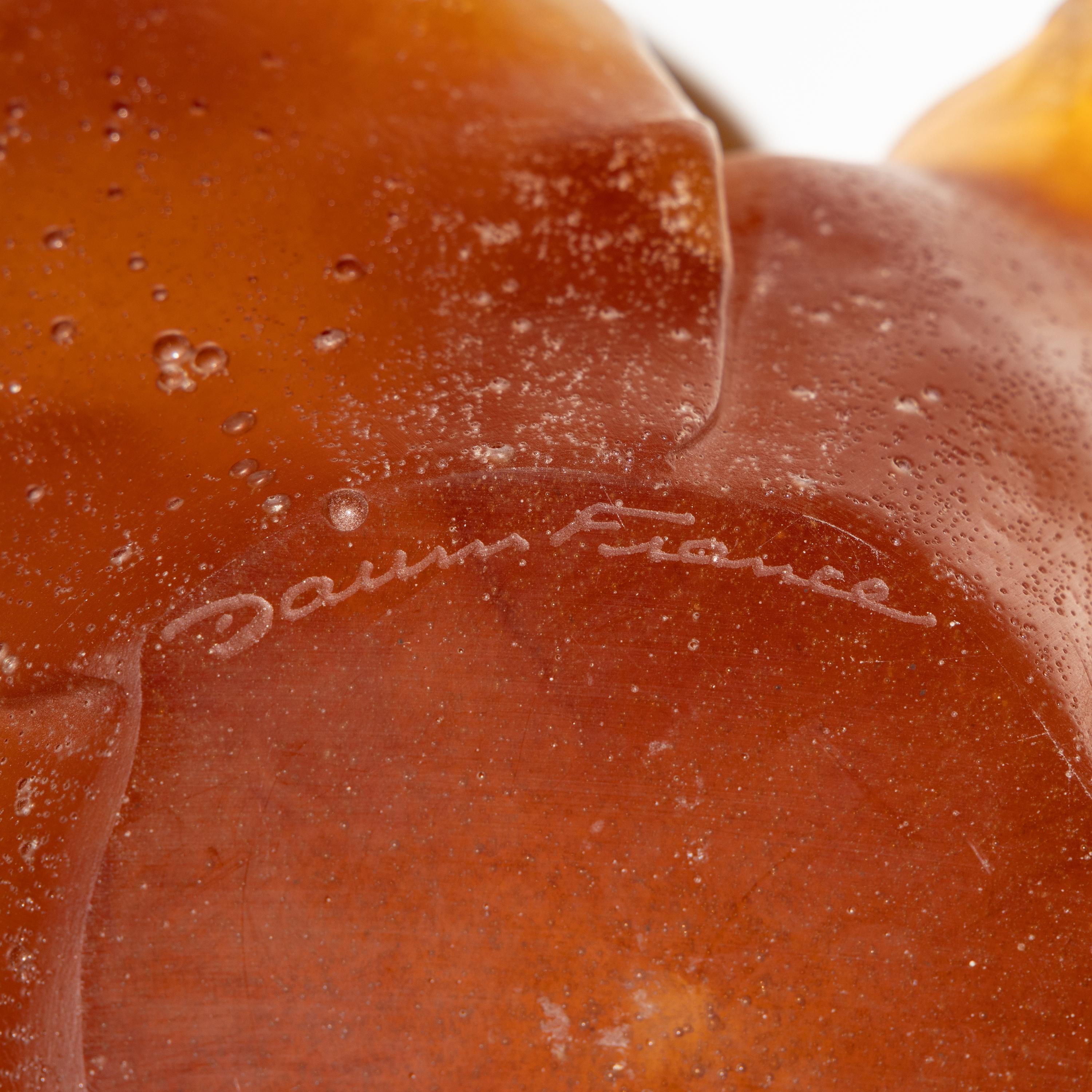Amber tulip bowl