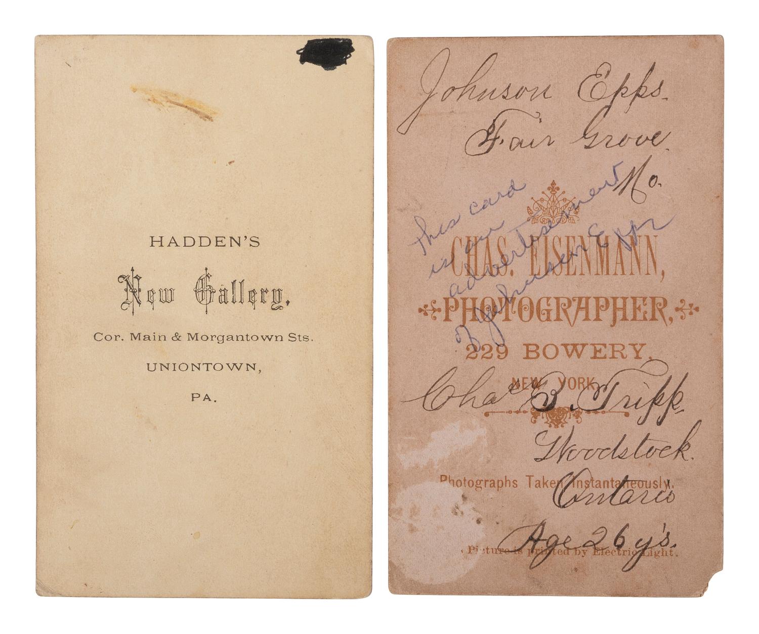 [EARLY PHOTOGRAPHY]. Albumen photographs of performers incl. a snake charmer and Blind Musicians.