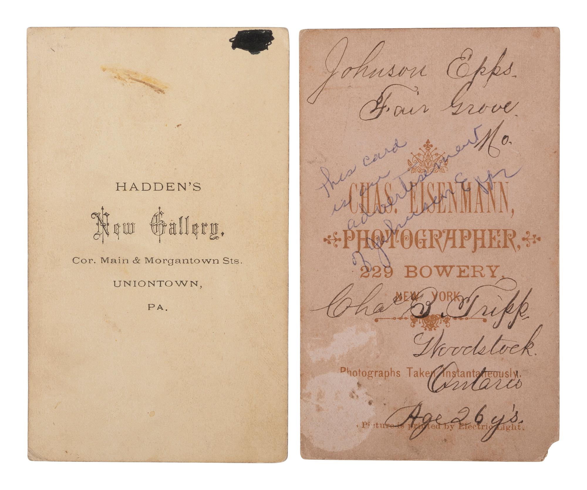 [EARLY PHOTOGRAPHY]. Albumen photographs of performers incl. a snake charmer and Blind Musicians.