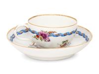 Three Meissen Porcelain Teacups and Saucers