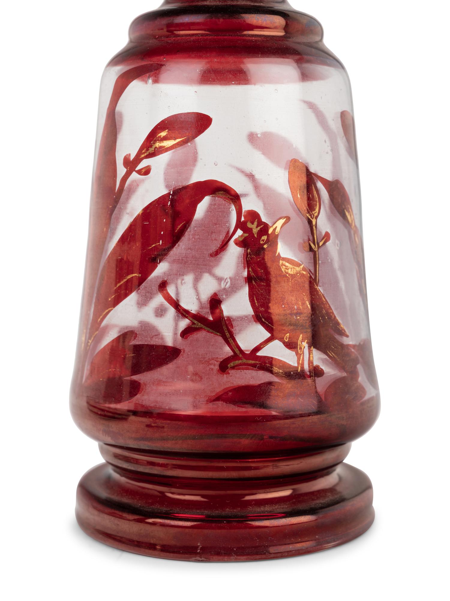 A Continental Colored Glass Liquor Service