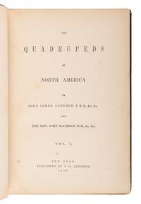 AUDUBON, John James (1785-1851) and John BACHMAN (1790-1874). The Quadrupeds of North America . New York: V.G. Audubon, 1849, 1851, 1854.