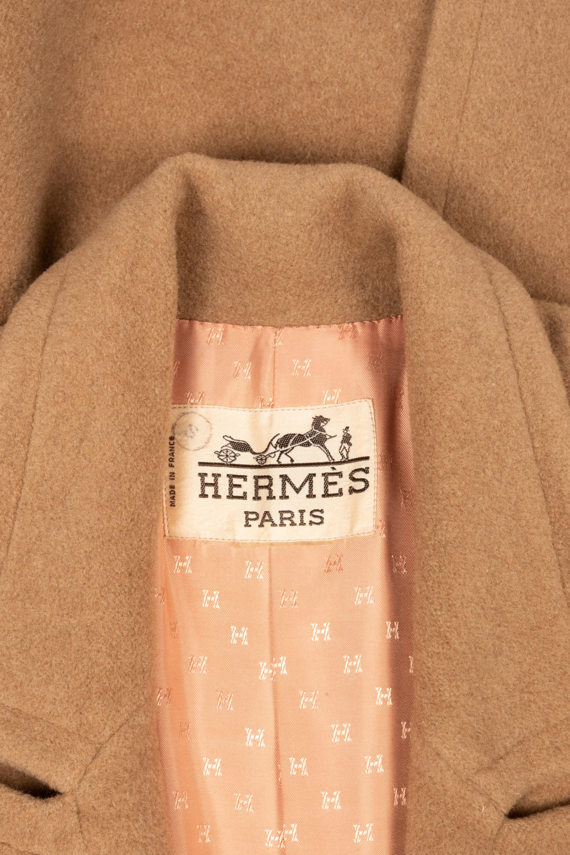 Hermès Double Breasted Coat, 1980s