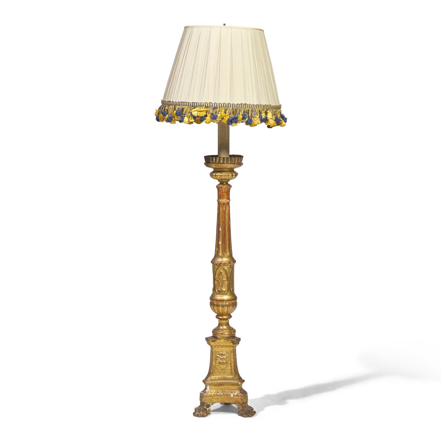 A Renaissance Revival Torchière, Now Mounted as a Floor Lamp