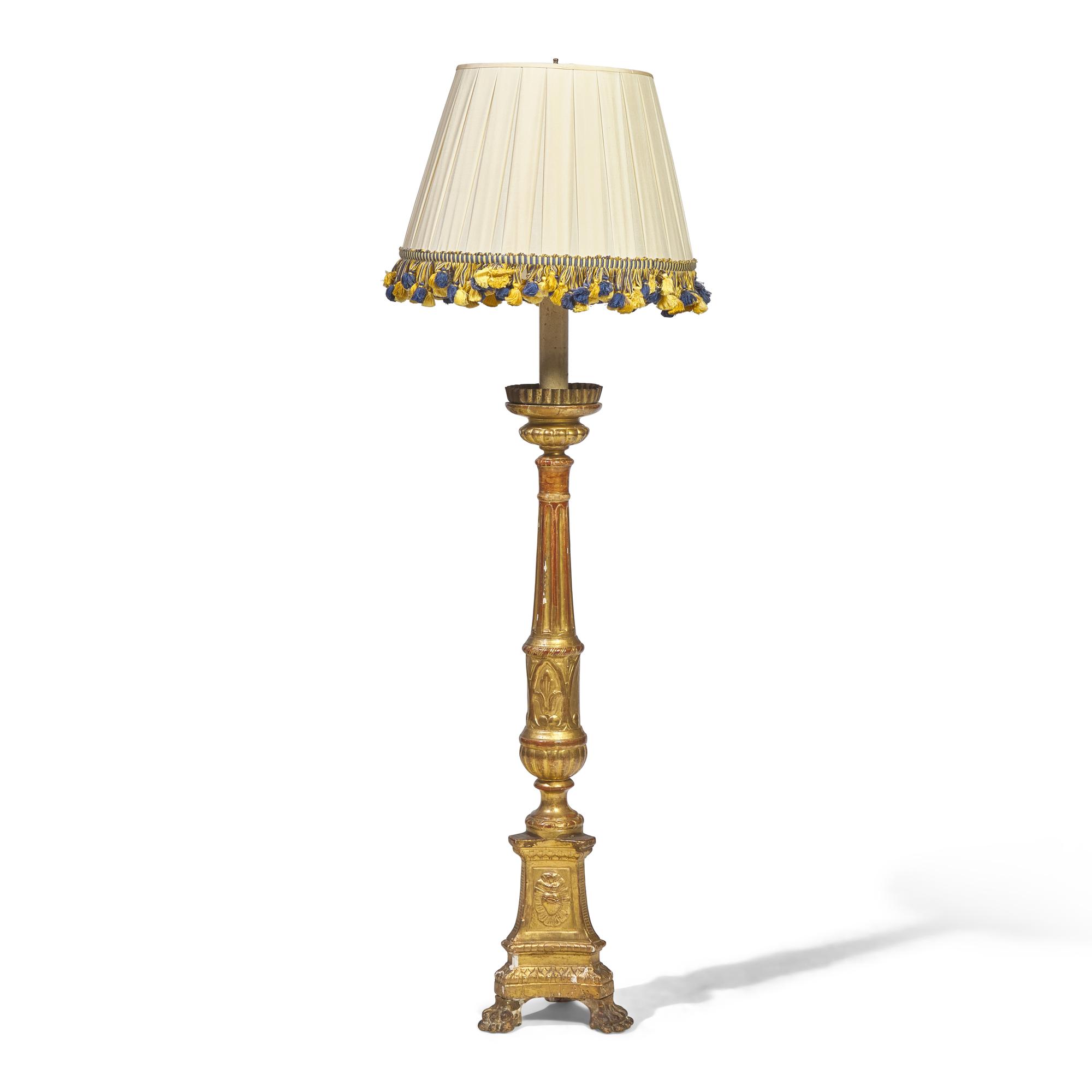 A Renaissance Revival Torchière, Now Mounted as a Floor Lamp