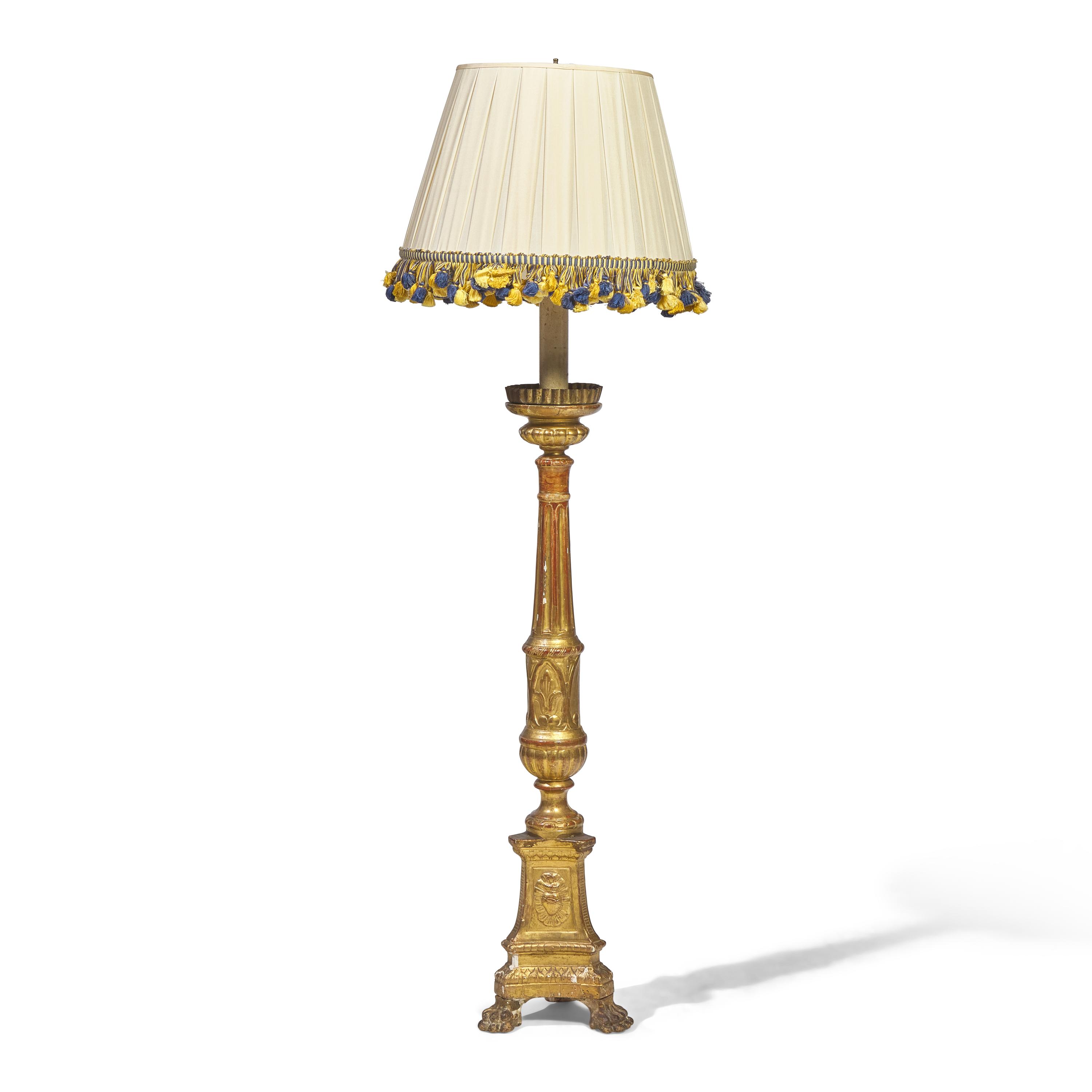 A Renaissance Revival Torchière, Now Mounted as a Floor Lamp
