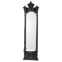 A Victorian Ebonized and Parcel Gilt Pier Mirror