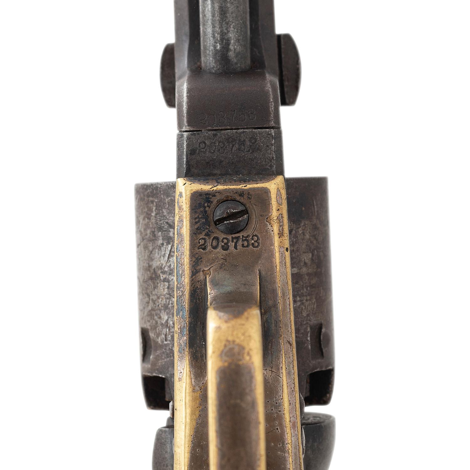 Inscribed Colt Model 1849 Pocket Revolver of Capt. James C. Strong of 21st NY - Wounded at Williamsburg - with some of his letters, published works, and CDV