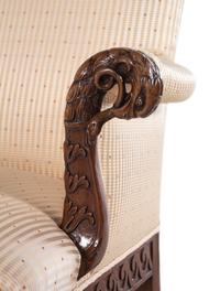 A George III Carved Mahogany Armchair