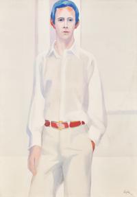 Portrait of Joel Grey, three-quarter length, in an interior, 1967
