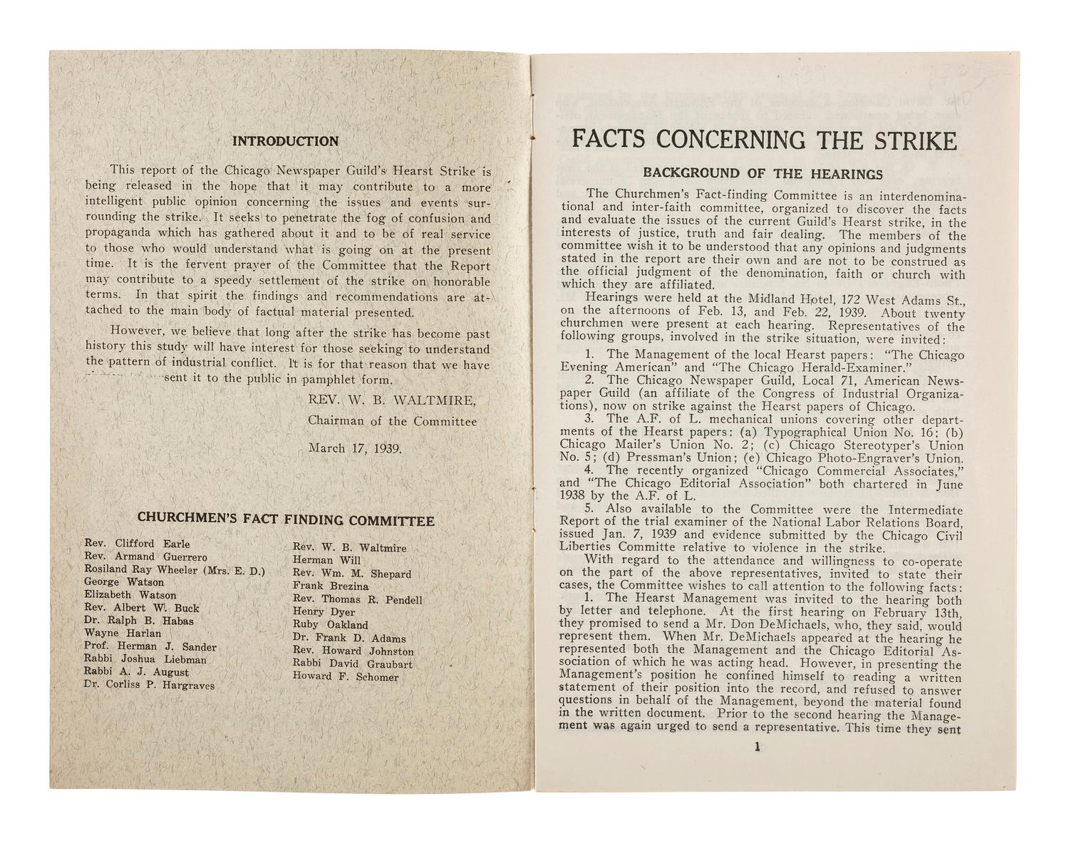 [LABOR] -- [SOCIAL JUSTICE]. Ephemera documenting twentieth-century social justice and worker's movements, comprising:
