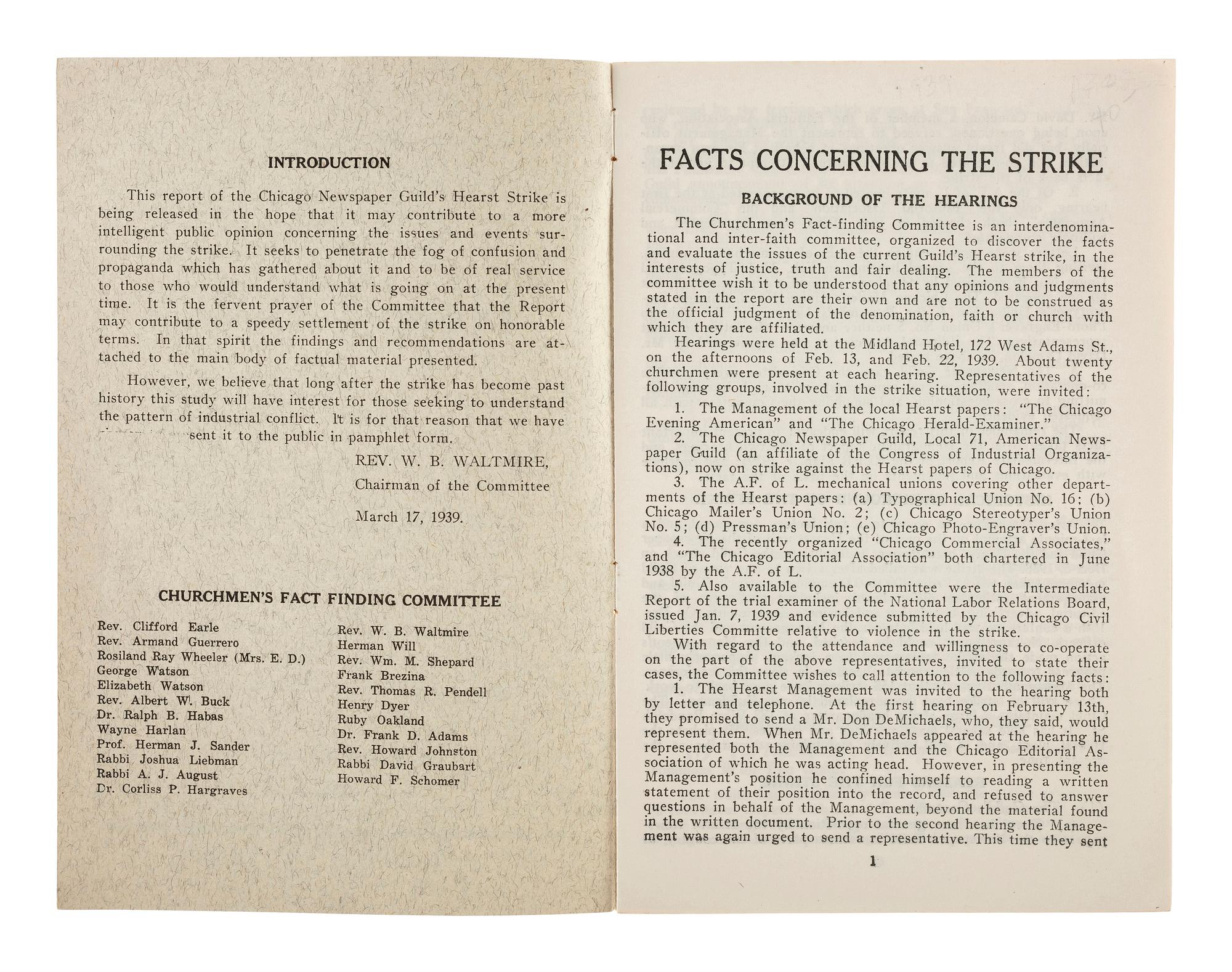 [LABOR] -- [SOCIAL JUSTICE]. Ephemera documenting twentieth-century social justice and worker's movements, comprising: