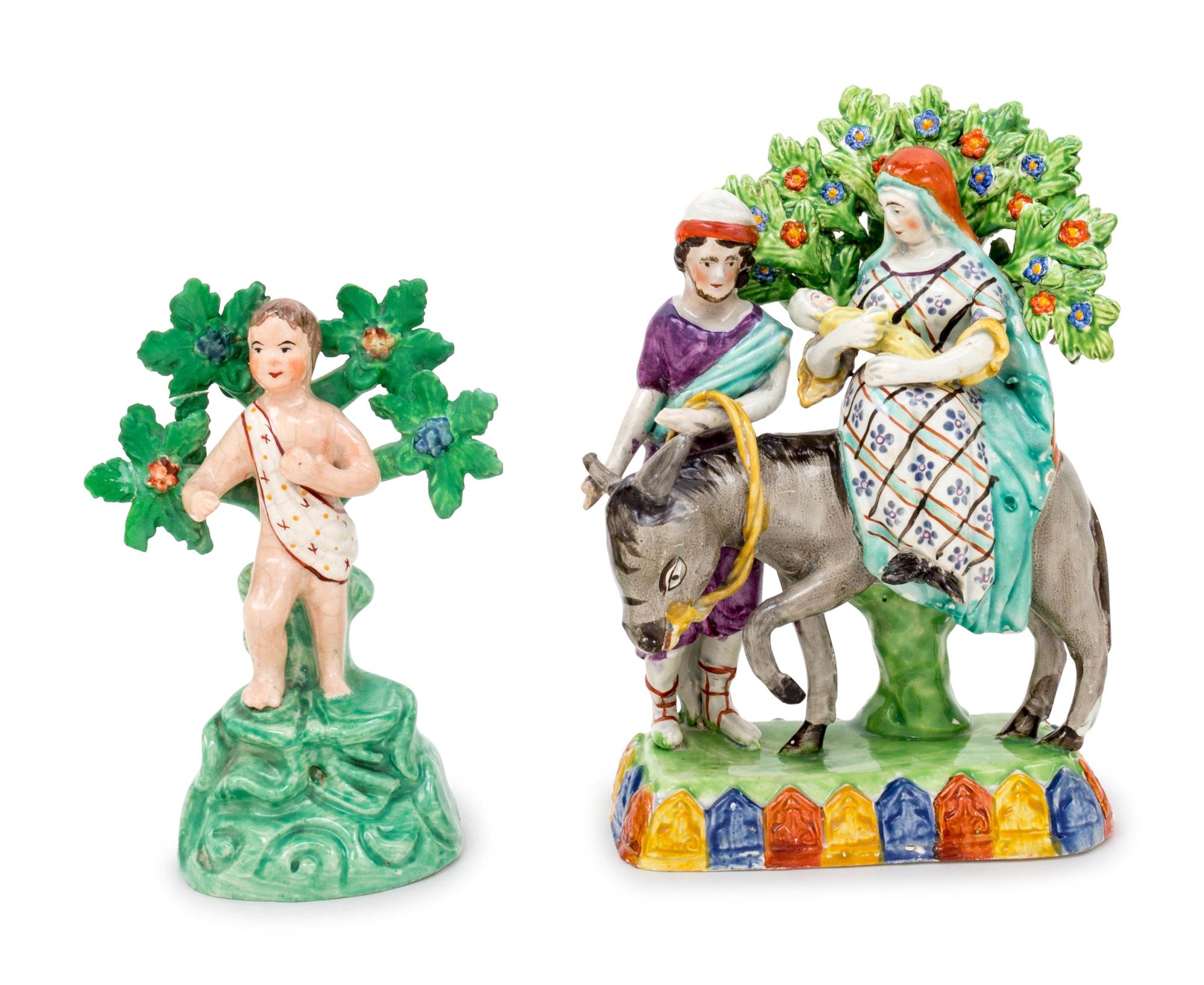 Two Staffordshire Bocage Figures — 19TH CENTURY