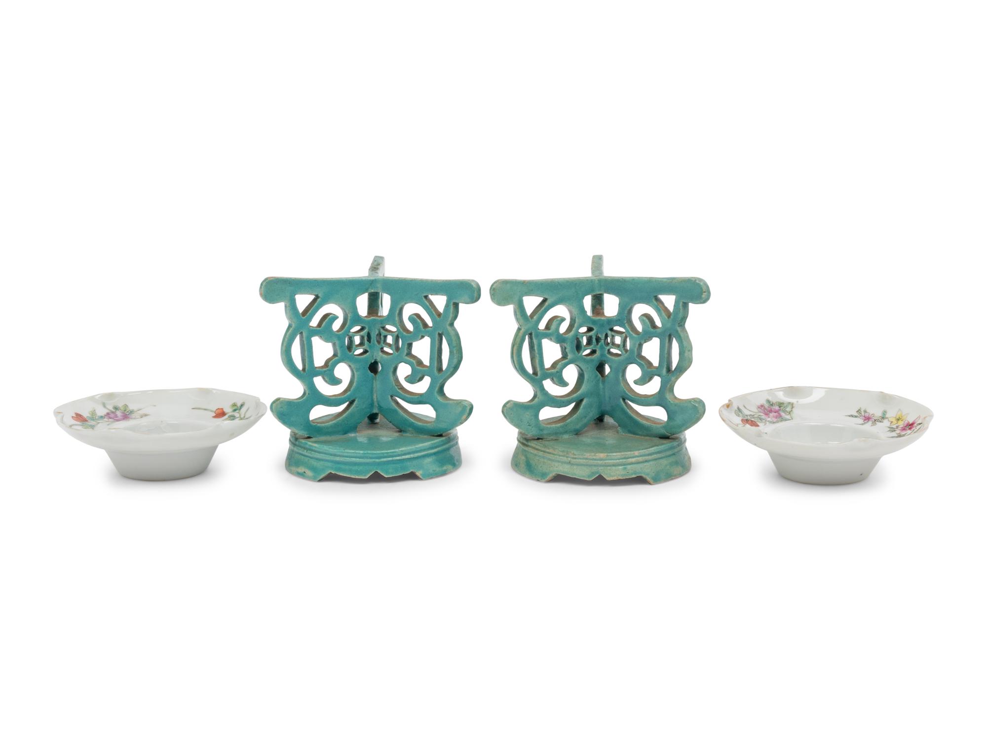 Two Pairs of Chinese Porcelain Stands