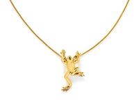 YELLOW GOLD FROG PENDANT NECKLACE
