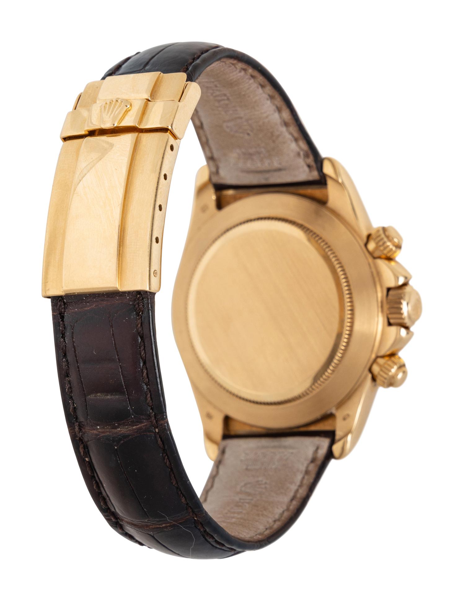 ROLEX, REF. 16518 18K YELLOW GOLD ZENITH 'DAYTONA' 'INVERTED 6' WATCH