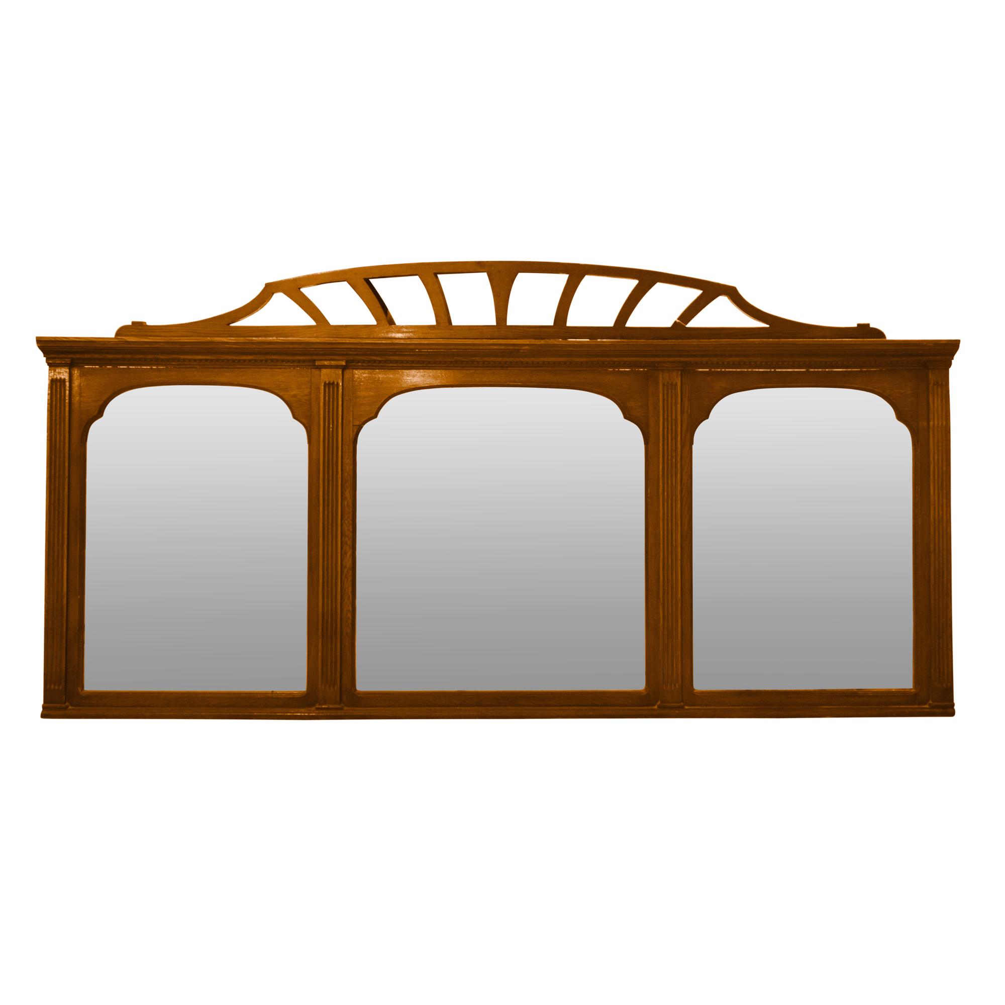 An Oak Mirror 98" W x 4" D x 50.5" H — Argentina, Circa 1900