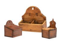 Three Wooden Wall Boxes