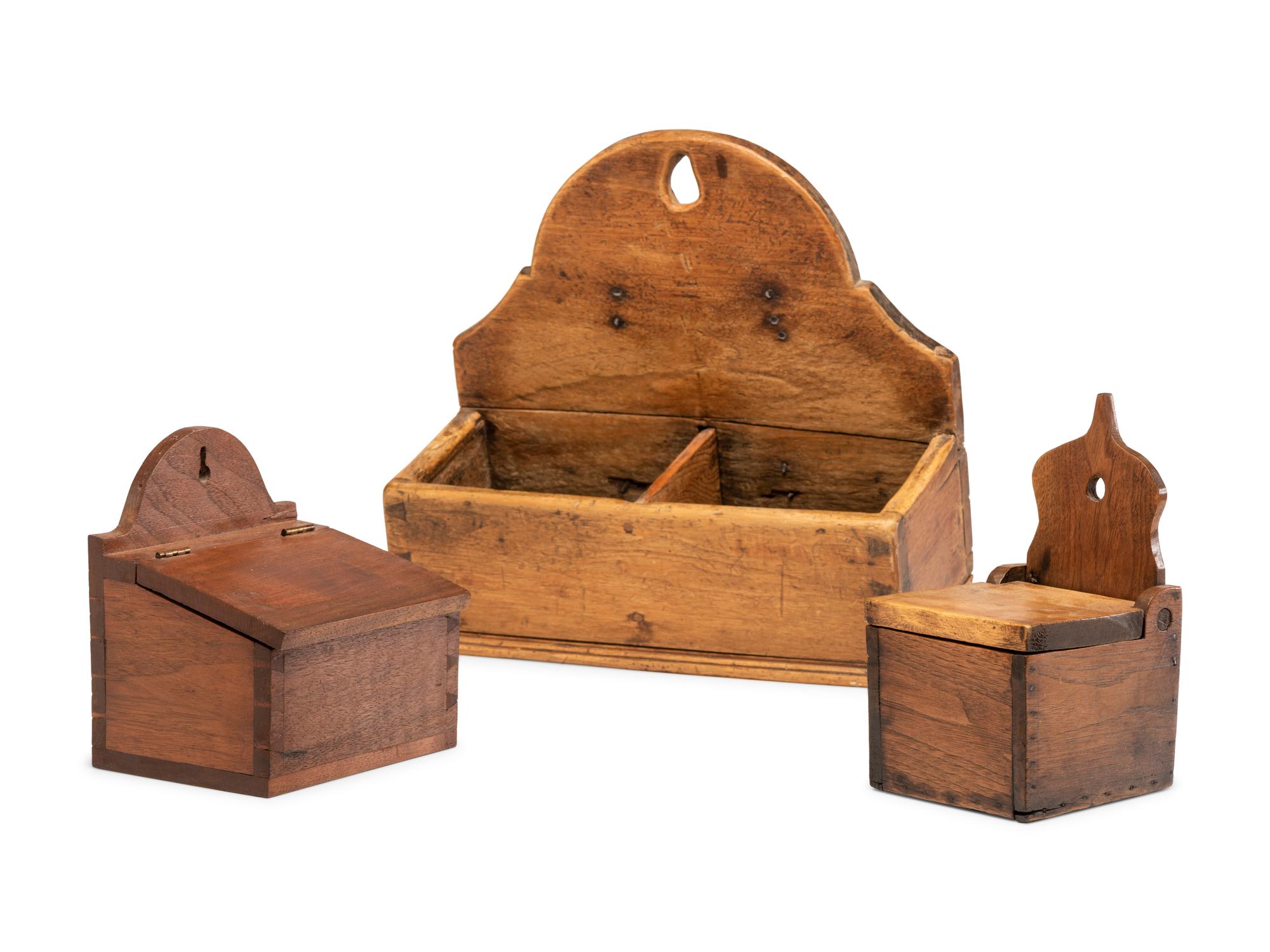 Three Wooden Wall Boxes