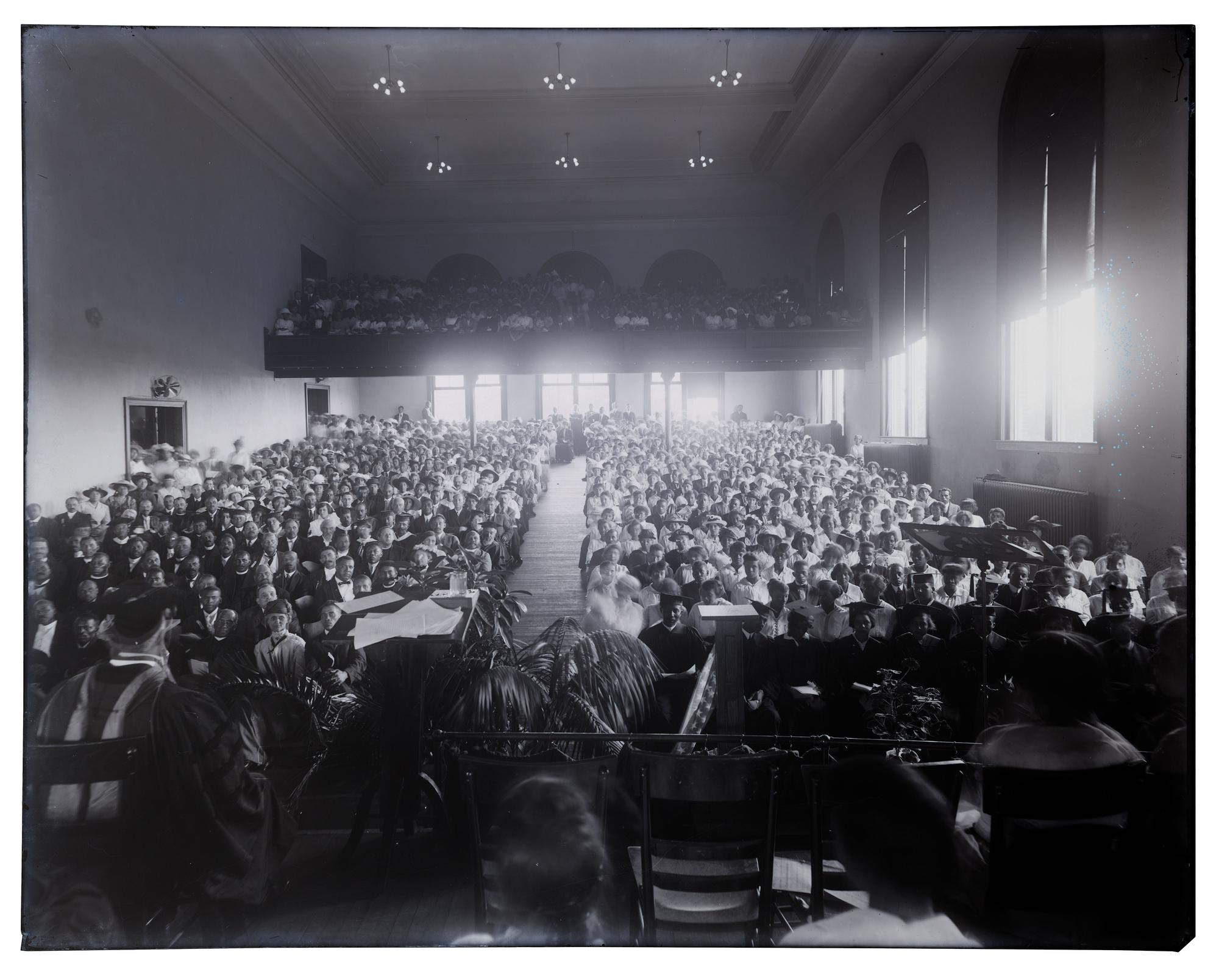 [EDUCATION]. 10 large format glass negatives featuring students at Wilberforce University.