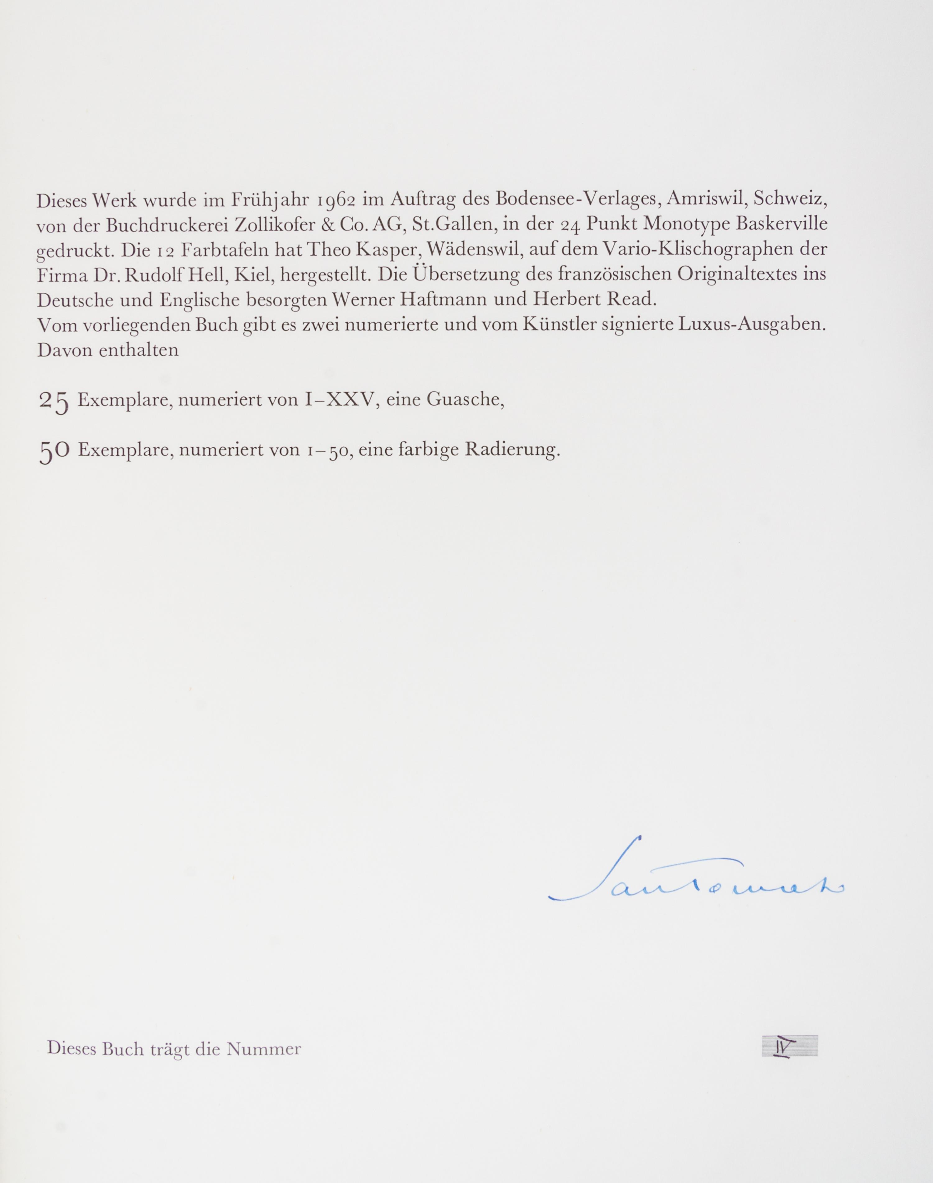 SANTOMASO, GUISEPPE. Cicale e cattedrali. Bodensee, 1962. Limited, signed, with original gouache.