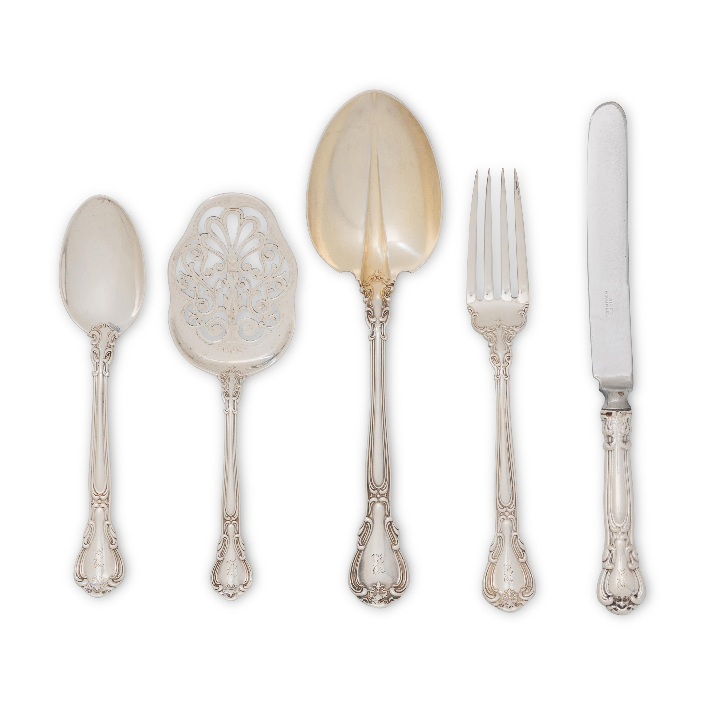An Assembled American Silver Flatware Service