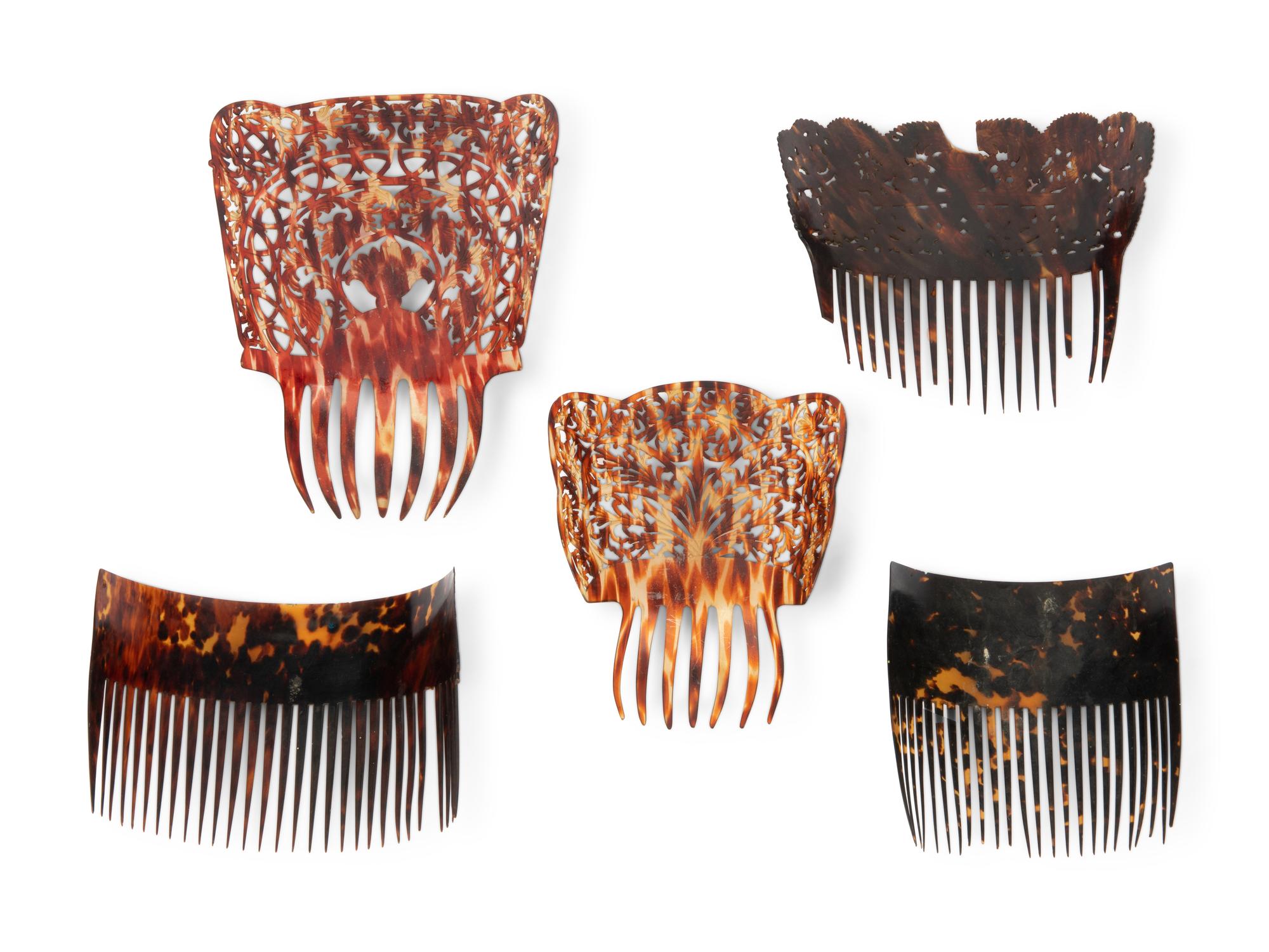 A Collection of Victorian Tortoise Hair Combs