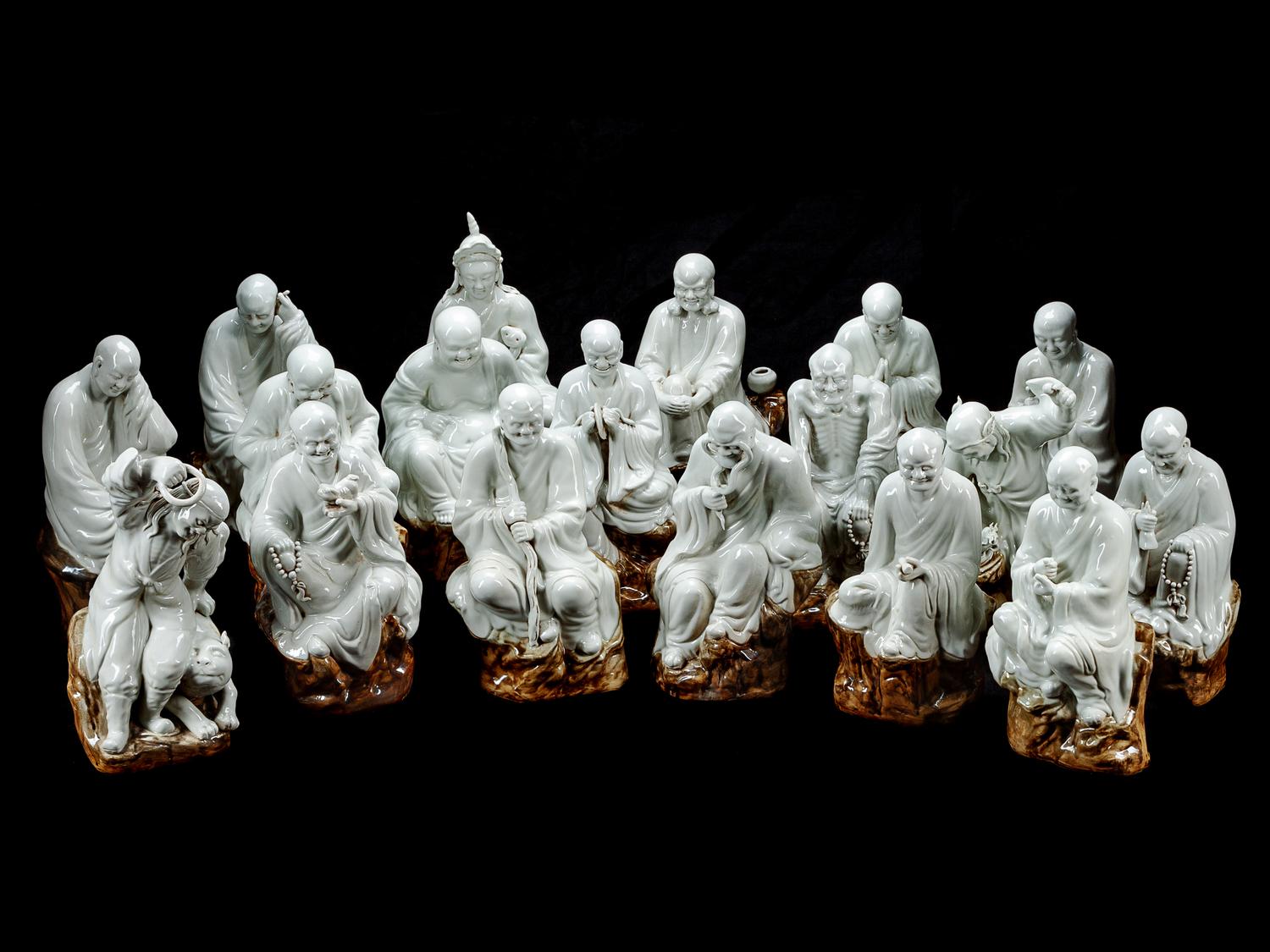 A Set of Chinese Export Porcelain Figures