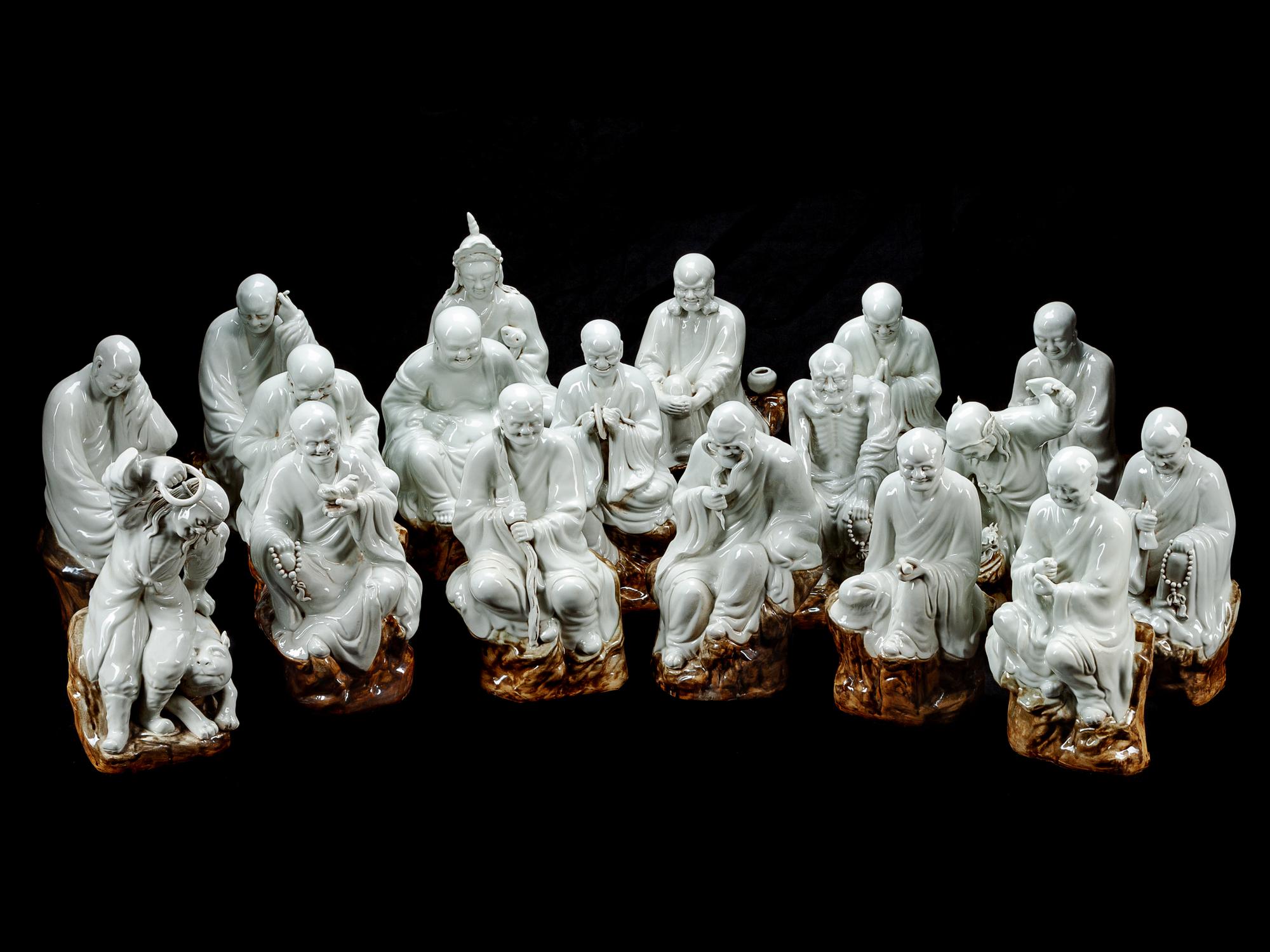 A Set of Chinese Export Porcelain Figures