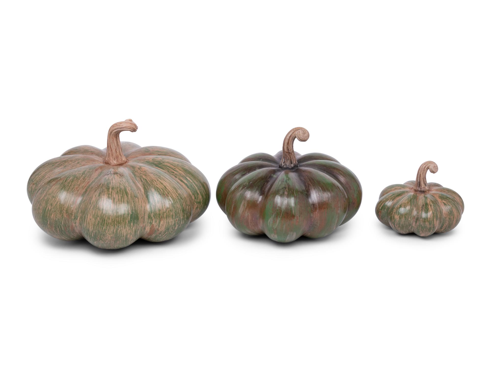 A Set of Earthenware Gourds with a Tray
