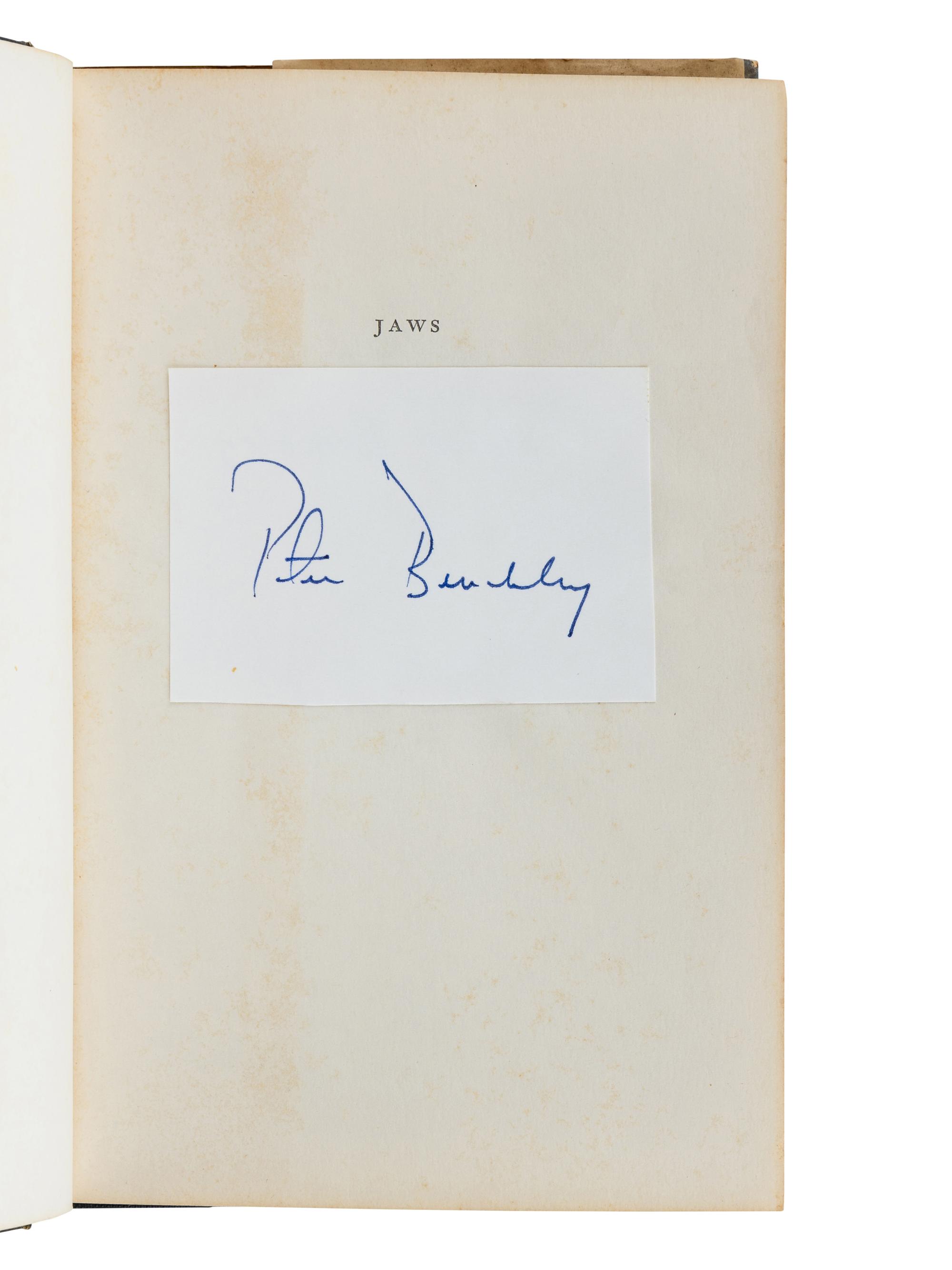 BENCHLEY, Peter (1940-2006). A group of 4 FIRST EDITIONS, comprising: