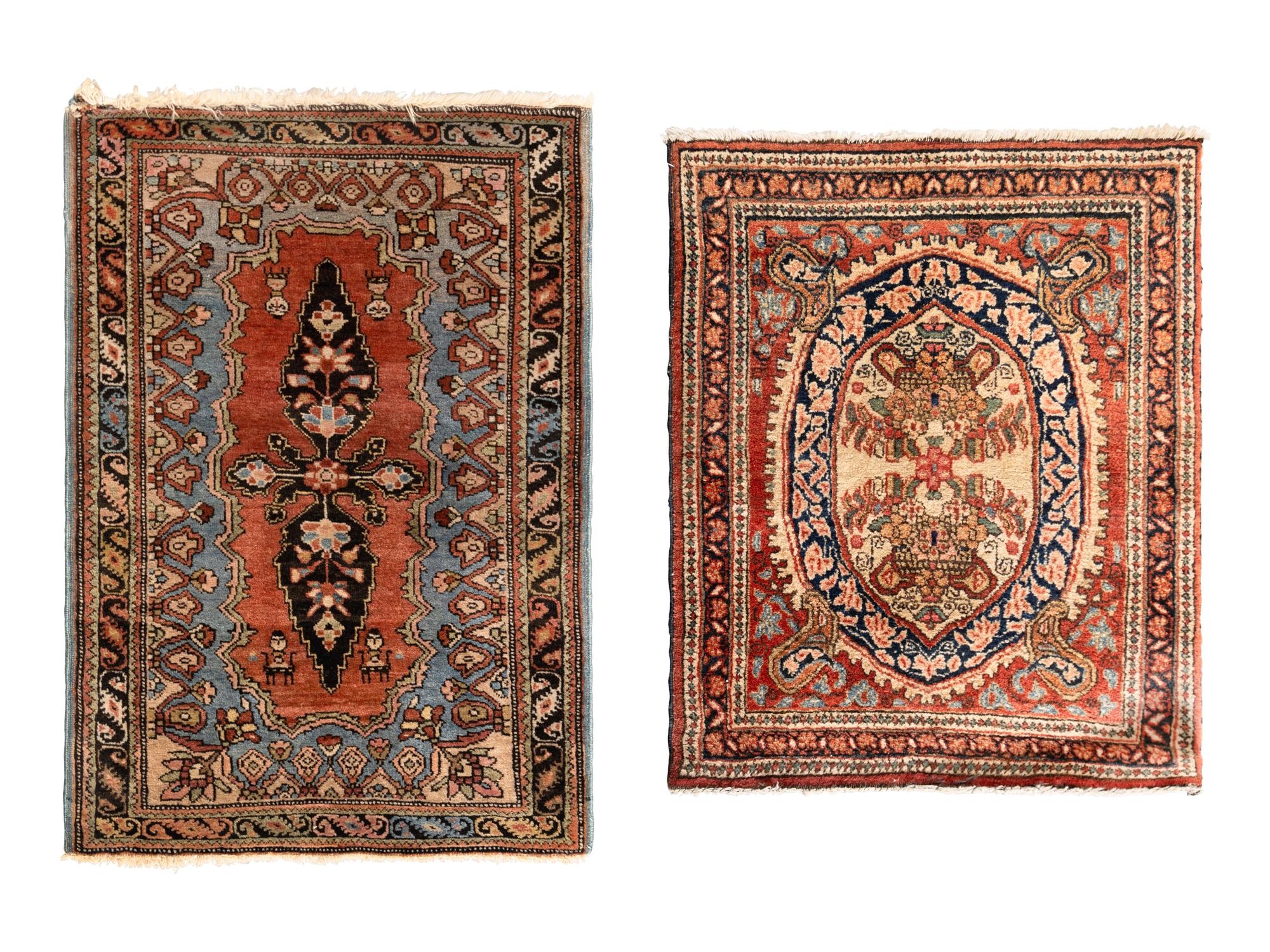 A Fereghan Mat and a Sarouk Mat