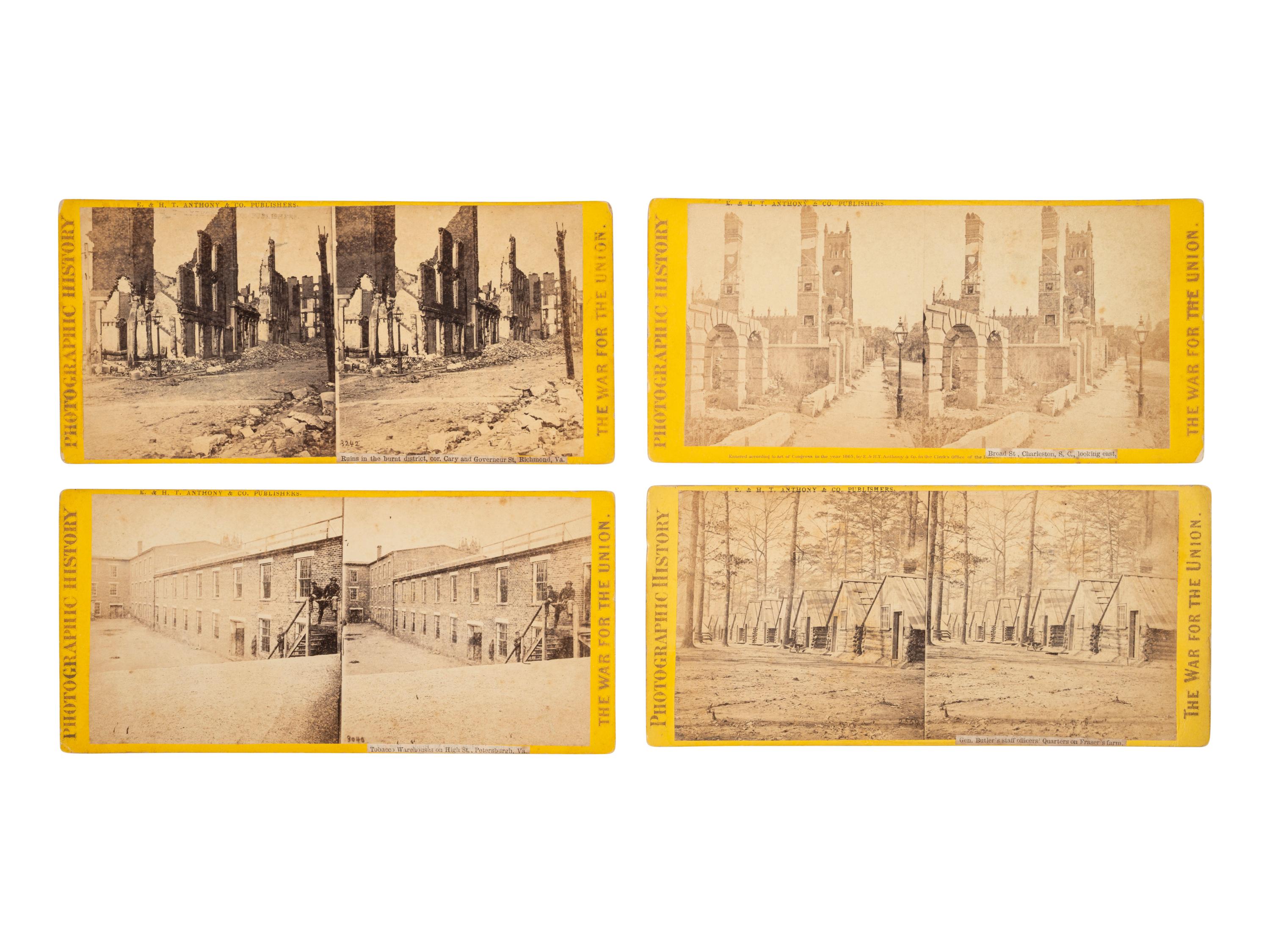 [CIVIL WAR]. 15 stereoviews ft. ruins, important buildings & locales during and just after the war.