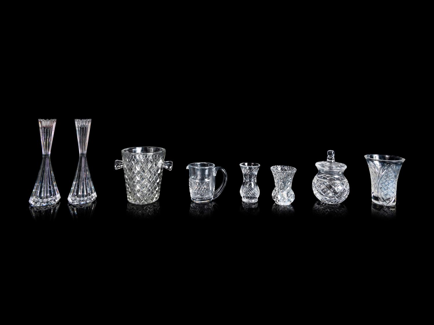 A Group of Molded and Cut Glass Table Articles