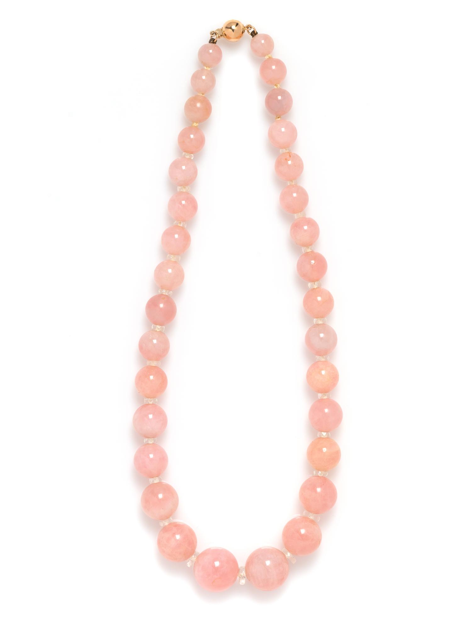 ROSE QUARTZ BEAD NECKLACE