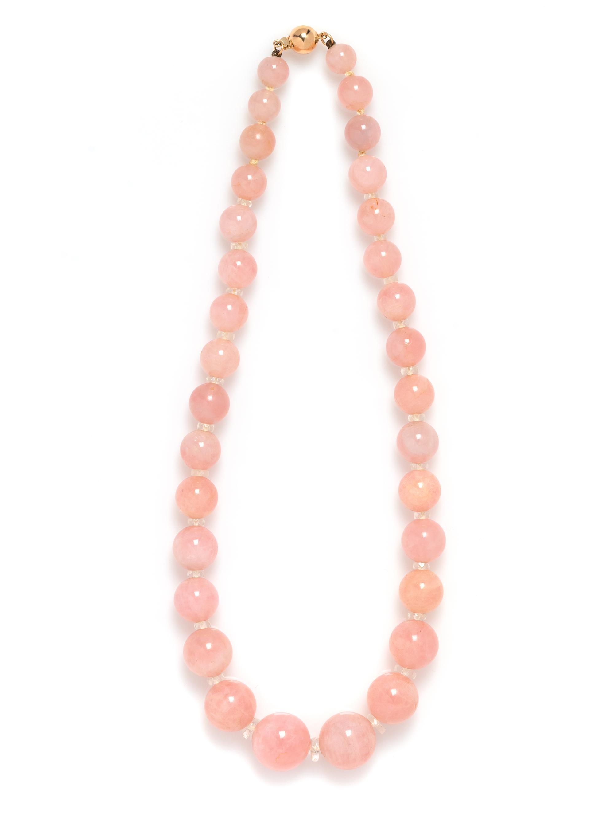 ROSE QUARTZ BEAD NECKLACE