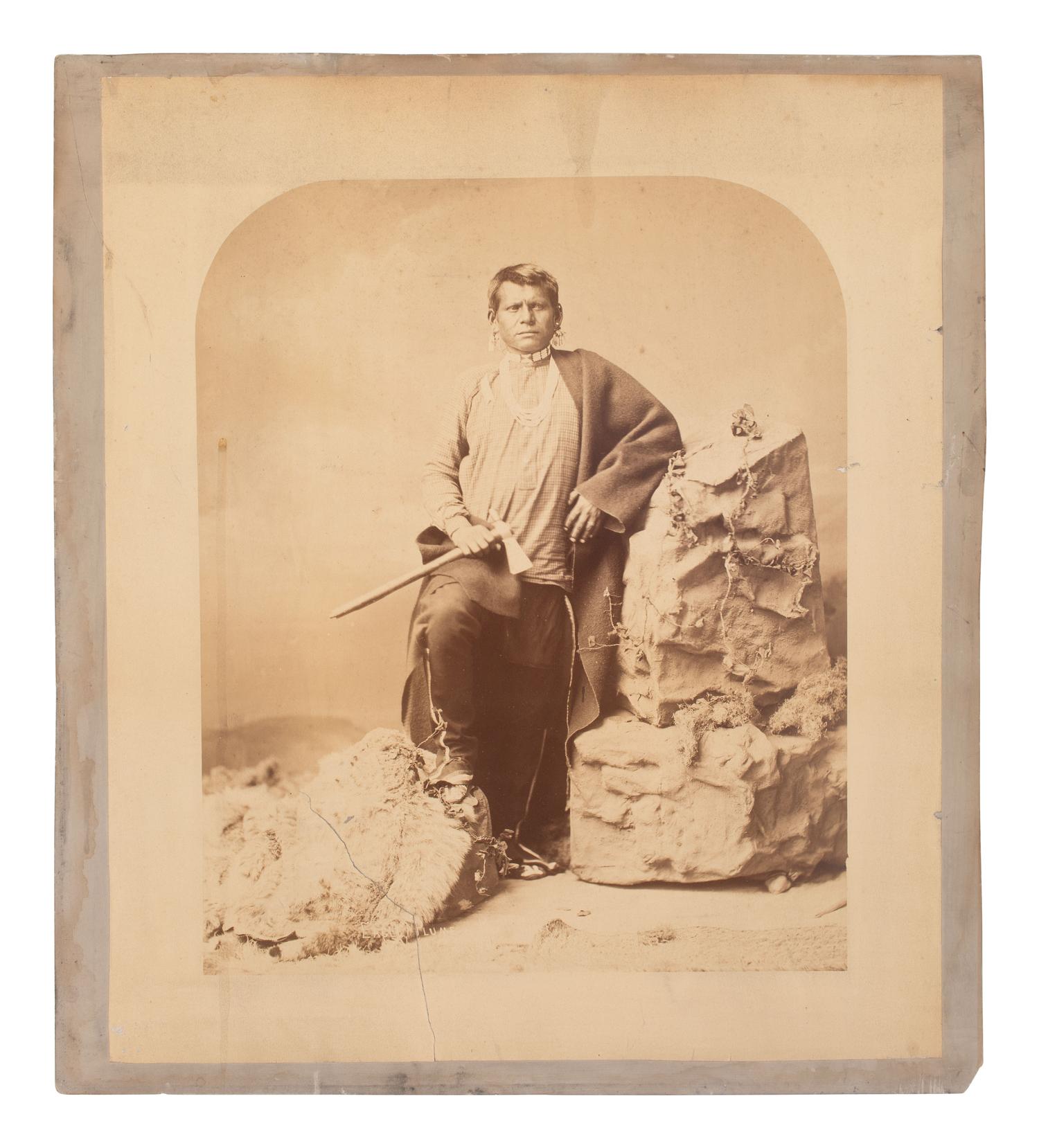 BELL, Charles M. (1848-1893), photographer. Three mammoth plate photographs of Native American delegates. Washington, DC, ca 1877.