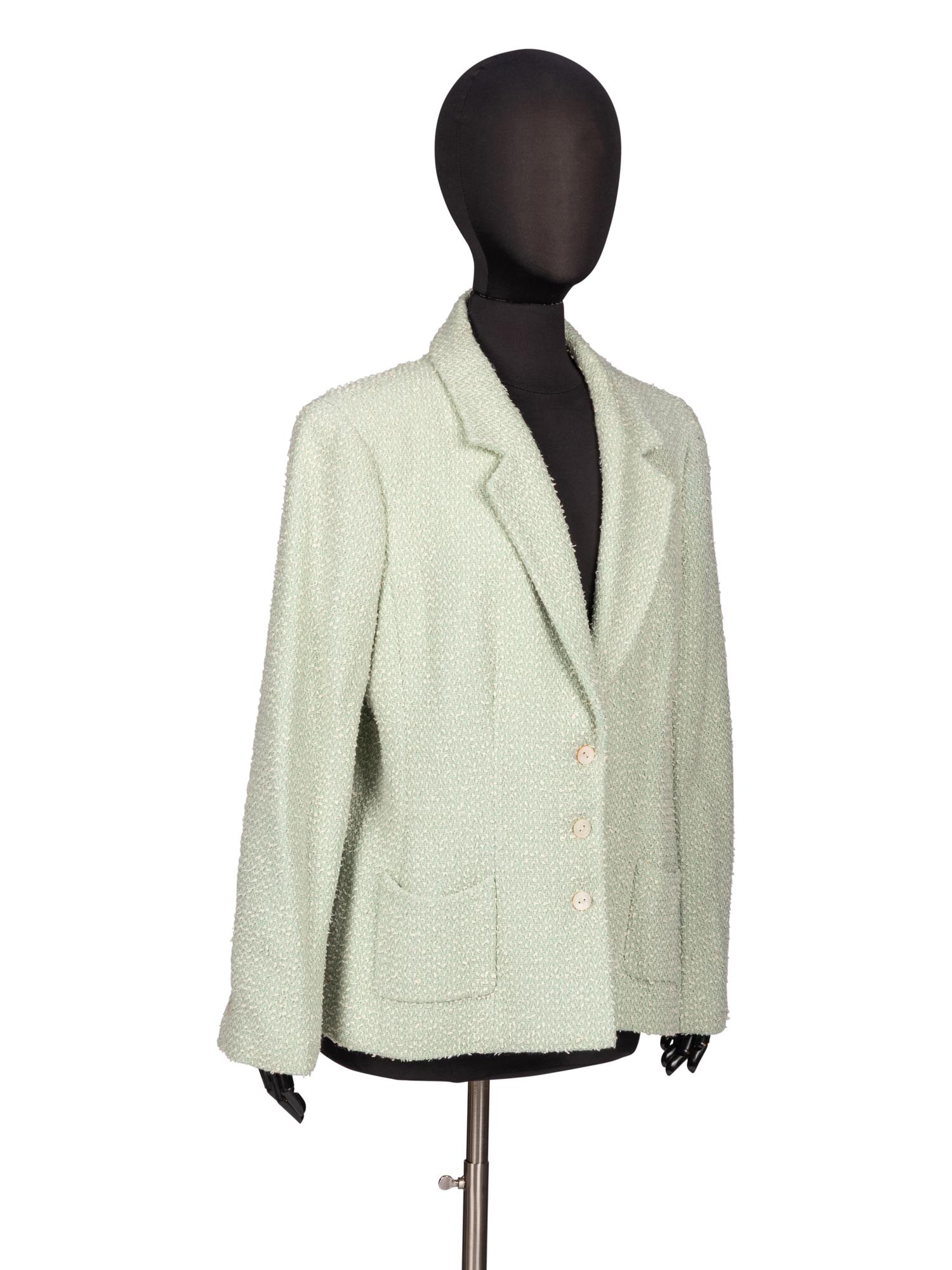 Chanel, Mint Green Tweed Blazer