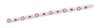 A Vintage Platinum, Diamond and Ruby Bracelet, 12.40 dwts.