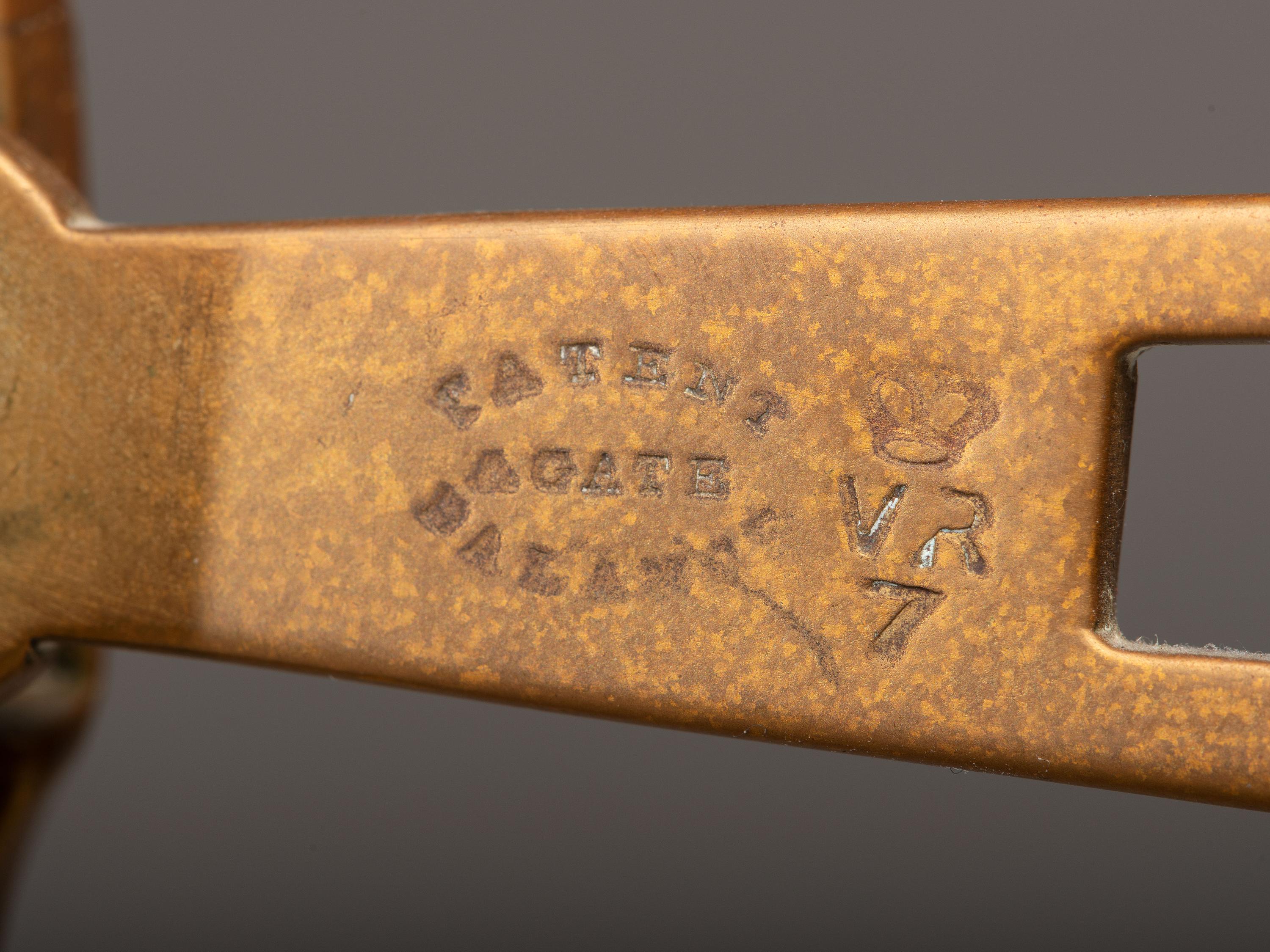 A Brass and Mahogany Patent 'Agate Balance' Beam-Scale