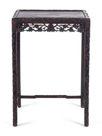 A Chinese Carved Rosewood Side Stand