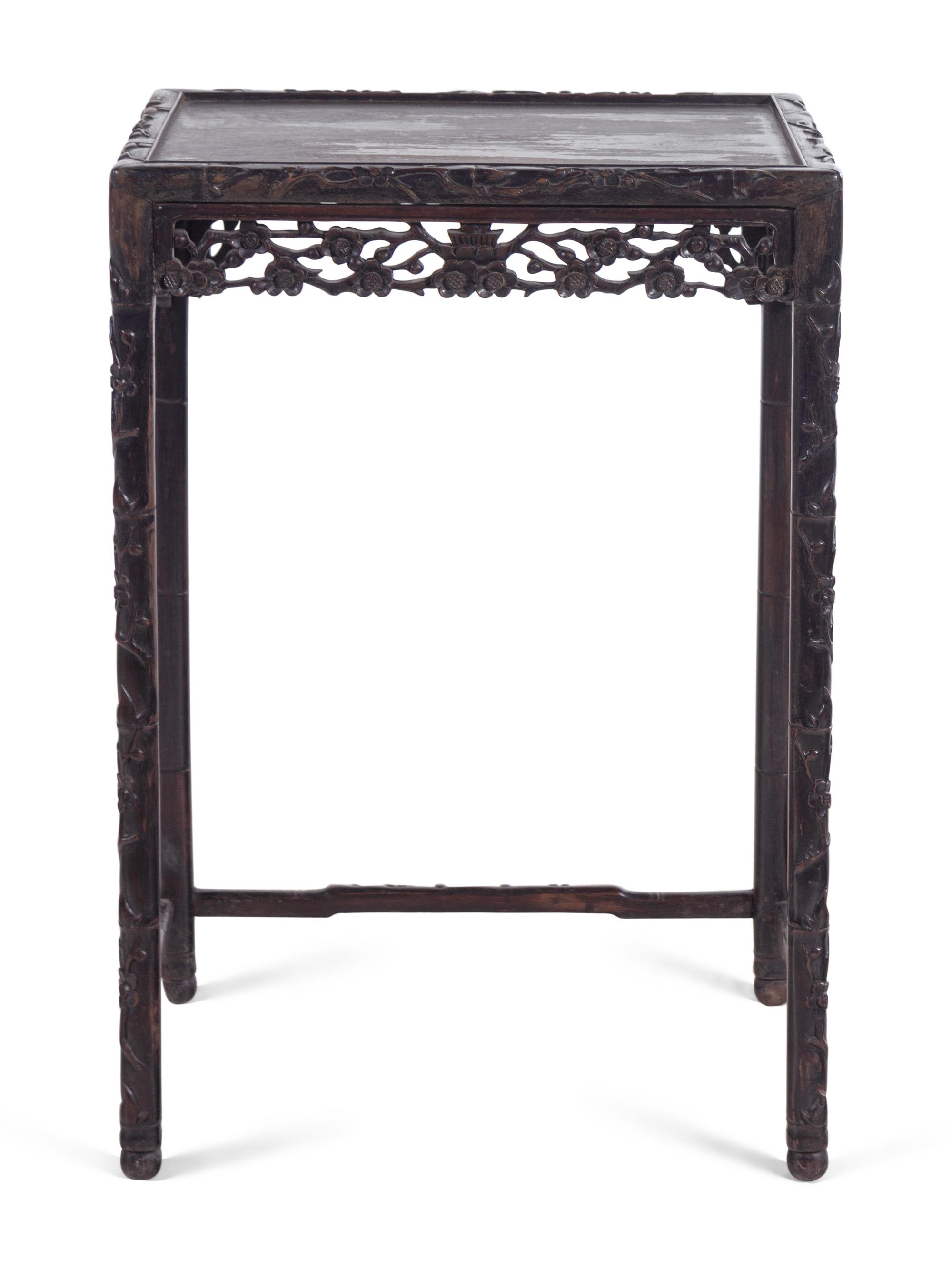 A Chinese Carved Rosewood Side Stand