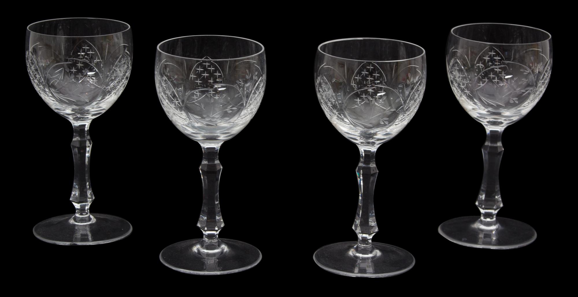 A Collection of Continental Glassware Height of largest 6 inches. — 20TH CENTURY