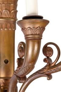 A Pair of Empire Style Gilt Bronze Four-Light Sconces