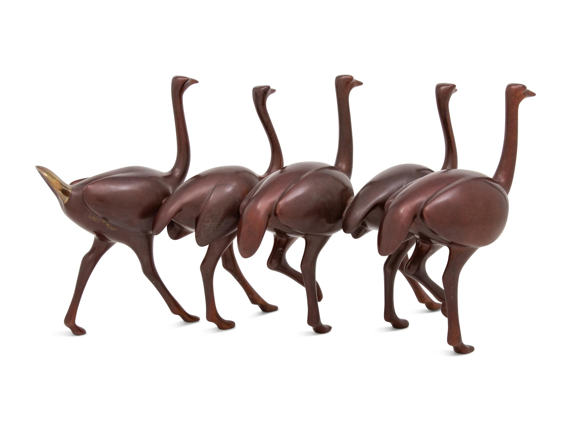Running Ostriches Sculpture edition 66/1250