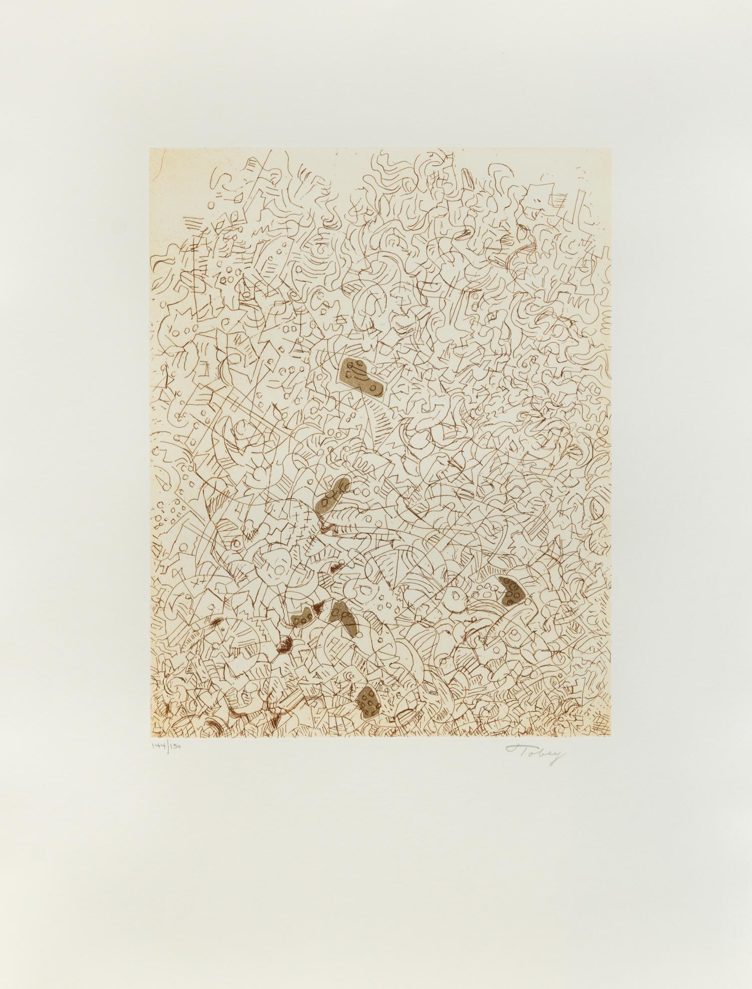 Mark Tobey, (American, 1890-1976), Psaltery, 1st Form and Psaltery, 2nd Form, 1974