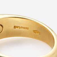 An 18K Yellow Gold and Diamond Bvlgari Ring