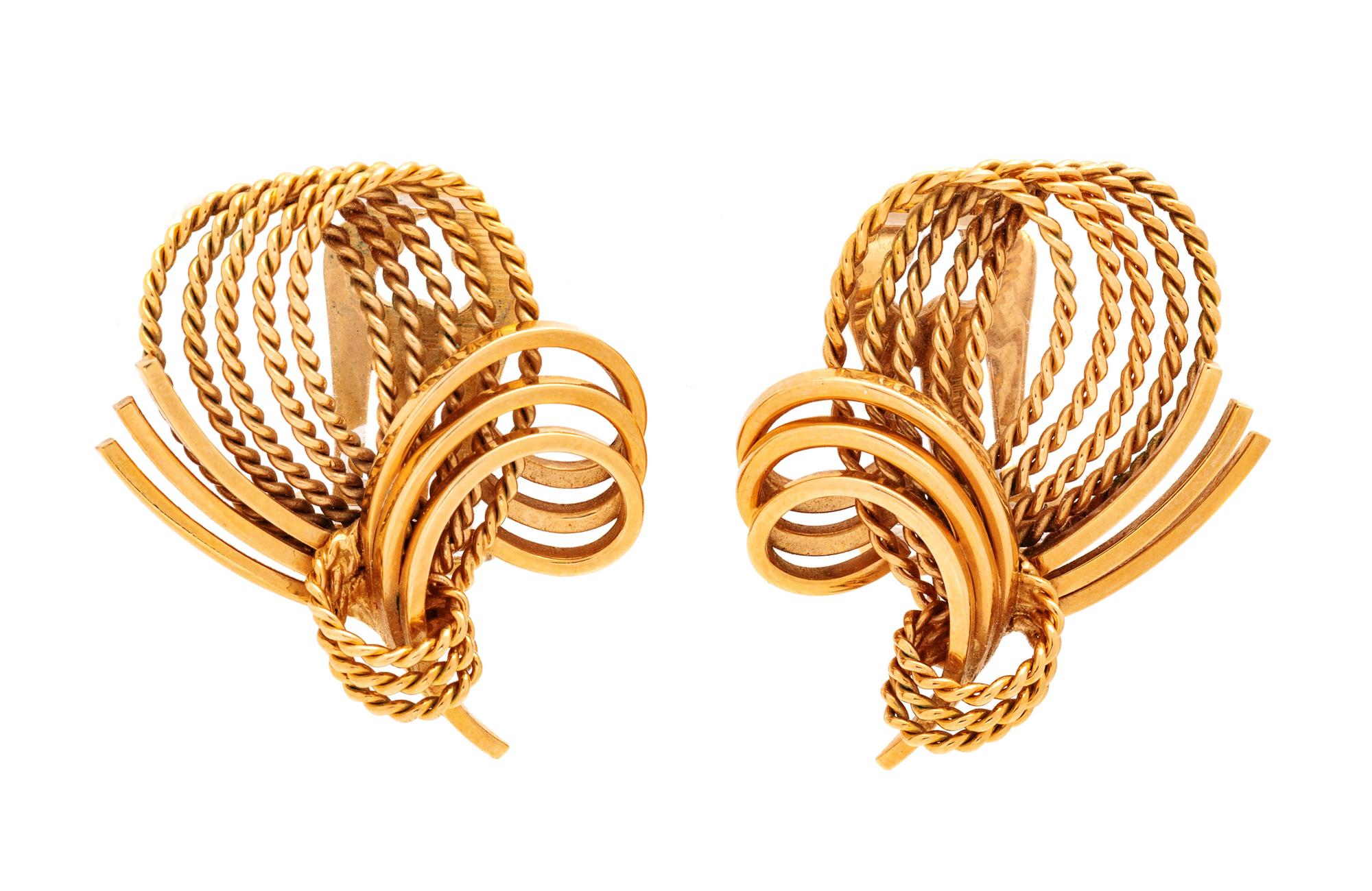 TIFFANY & CO., GERMANY, RETRO EARCLIPS
